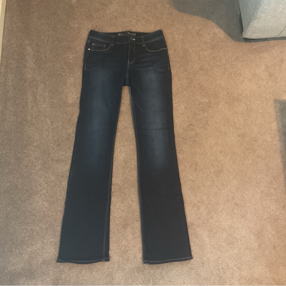 White House Black Market Dark Blue Flare Jeans - Women's